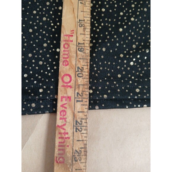 Vintage SMU Design Shirt Womens M Mock Neck Black & Gold Short Sleeve - Picture 3 of 7